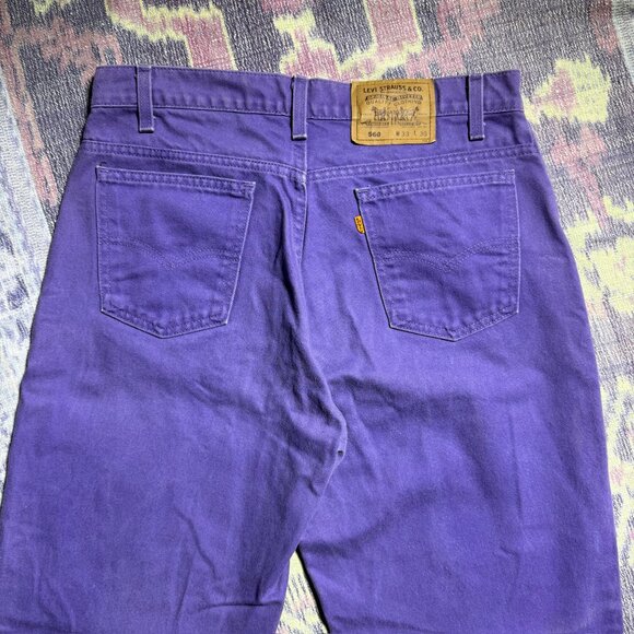 Levi's Vintage ORANGE TAB 560 Purple Denim Jeans Men's Size 33 x 30 - Picture 13 of 14